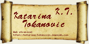 Katarina Tokanović vizit kartica